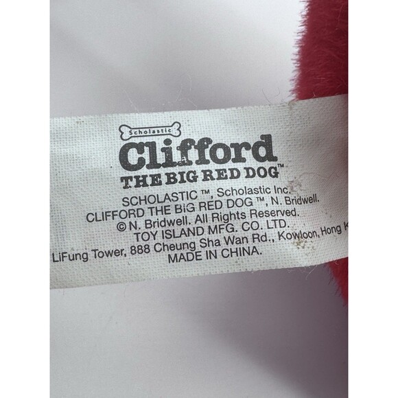 Vintage Clifford the Big Red Dog Barking Panting Plush Stuffed Animal WORKS - Picture 6 of 11
